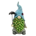 thumbnail image 1 of Alpine Corporation 18"H Gnome with Turquoise Hat Holding Silver Umbrella, 1 of 15