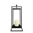 thumbnail image 1 of Alpine Corporation 19"H Rectangular Lantern with Glass Candle Compartment, 1 of 4