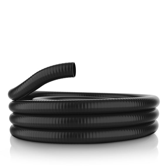 Alpine Corporation 1" I.D. x 25' Schedule 40 PVC Ultra Flexible Pond Hose, Black