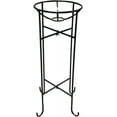 thumbnail image 1 of Alpine Corporation 24" Tall Indoor/Outdoor Metal Gazing Globe Display Stand, Black, 1 of 2