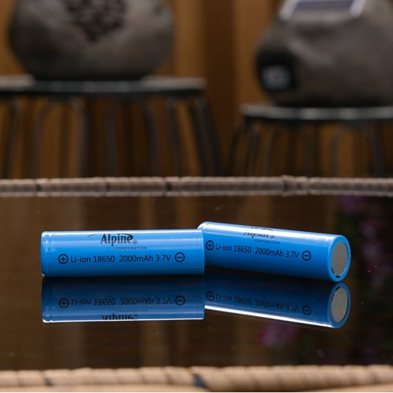 Alpine Corporation 3.7V 2000mAh Lithium-Ion Rechargeable Solar Batteries for Bluetooth Rock Speakers, Pack of 2