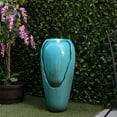 thumbnail image 1 of Alpine Corporation - 33" Tall Outdoor Antique Jar Water Fountain with LED Lights, Vintage Light Waterfall – Relaxing Garden Fountain for Patio, Deck, or Yard (Turquoise), 1 of 13