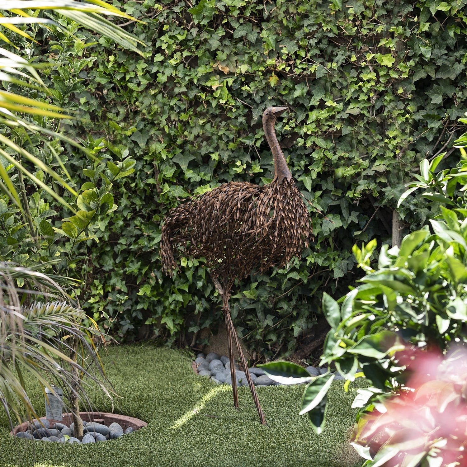 Alpine Corporation 39" Ostrich Garden Statue