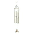 thumbnail image 1 of Alpine Corporation 39" White Metal Windchime with Creme Gemstone, 1 of 12