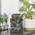 thumbnail image 1 of Alpine Corporation 4-Tier Indoor Cascading Tabletop Fountain with LED Lights, 1 of 13