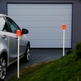 thumbnail image 1 of Alpine Corporation 43" White Plastic Solar-Powered Driveway Markers with Red LED Lights, Set of 2, 1 of 12