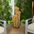 thumbnail image 1 of Alpine Corporation 47-Inch 3-Tier Cascading Tree Bark Fountain with 3 LED Lights, 1 of 11