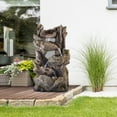 thumbnail image 1 of Alpine Corporation 5-Tier Outdoor/Indoor Rainforest Rock Water Fountain with LED Lights, 1 of 12