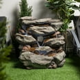thumbnail image 1 of Alpine Corporation 6-Tier Rock Water Fountain, Brown, 32"L x 24"W x 31"H, Outdoor Fountains, 1 of 12