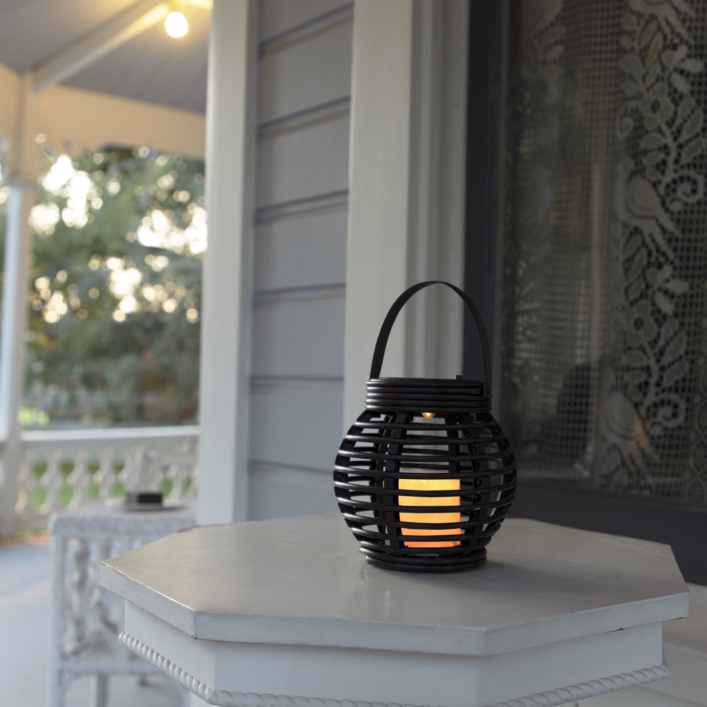 Outdoor Solar LED Lantern with Shepherd's Hook