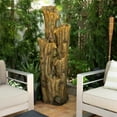 thumbnail image 1 of Alpine Corporation 67-Inch 4-Tier Cascading Tree Bark Fountain with 24 LED Lights, 1 of 10