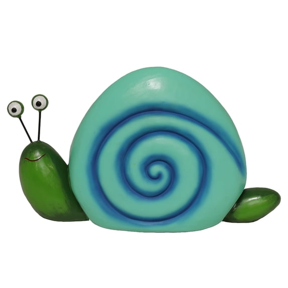 Alpine Corporation 7"H Polyresin Swirl Snail Lawn & Garden Statue Décor