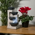 thumbnail image 1 of Alpine Corporation 8" x 7" x 14" Plug-In Cascading Tabletop Fountain, Gray, 1 of 12