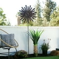 thumbnail image 1 of Alpine Corporation 81" Brown Iron Flowers Wind Spinner, 1 of 13