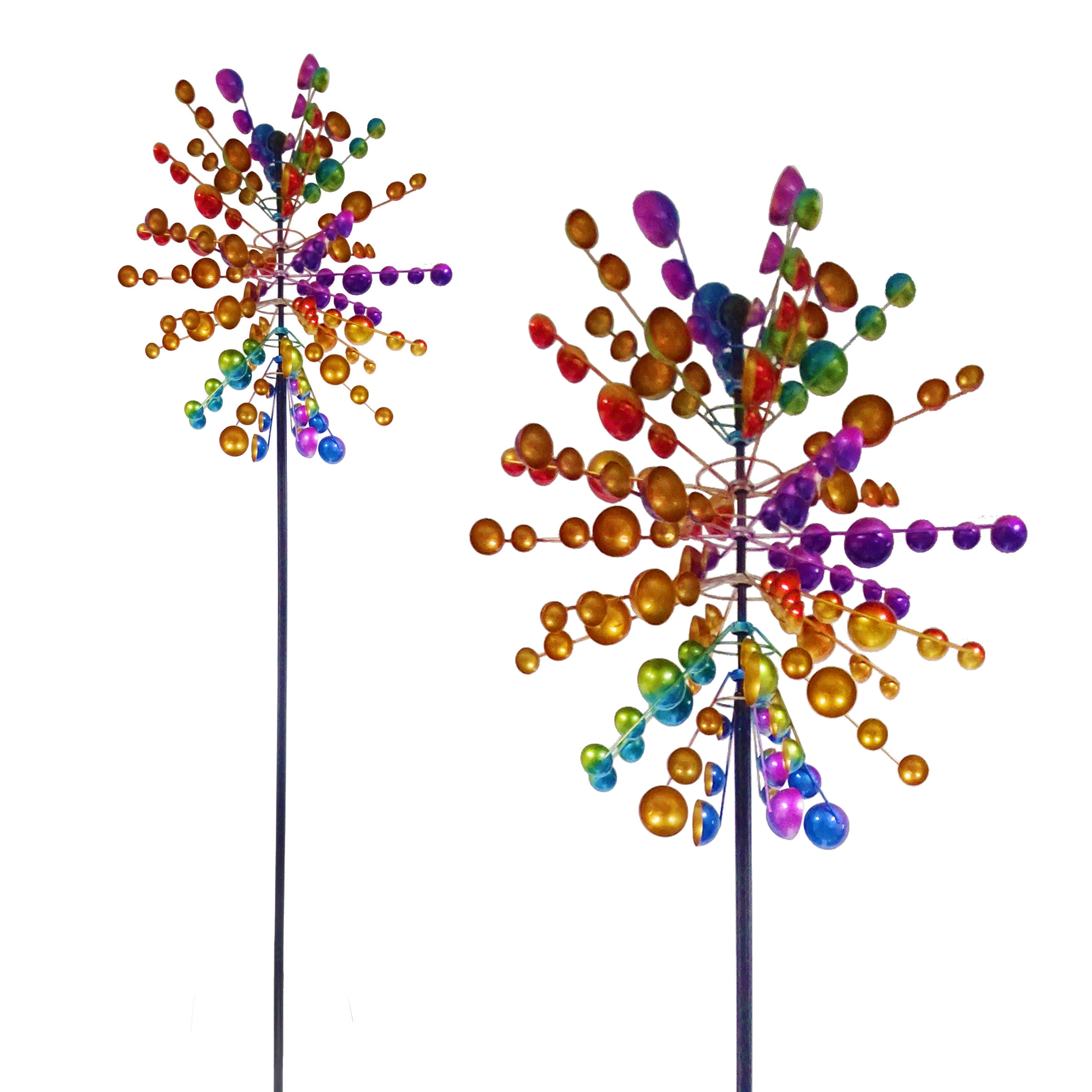 84" Multicolor Iron Cosmic Array Windmill Garden Stake
