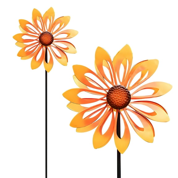 Alpine Corporation 85"H Sunflower Kinetic Wind Spinner Garden Stake