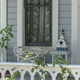 thumbnail image 1 of Alpine Corporation 9" x 18" Patriotic Rooster Vane Top Metal Birdhouse, White/Blue, 1 of 13