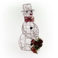 thumbnail image 1 of Alpine Corporation 9" x 8" x 18" Gold Wire Snowman Holiday Decoration with LED Lights, 1 of 12