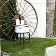 thumbnail image 1 of Alpine Corporation Antique Vintage Sink Metal Fountain & Stand, 34 Inch Tall, 1 of 12