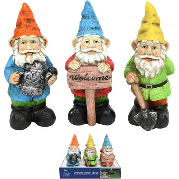 Alpine Corporation Assorted Styles & Colors Colorful Gnome Statuary