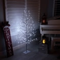 thumbnail image 1 of Alpine Corporation BYS144WT Cool White LED Lights Alpine Festive Silver Christmas Tree, 1 of 13