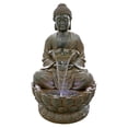 thumbnail image 1 of Alpine Corporation Brown Buddha Fountain with LED Lights, 1 of 4