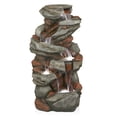 thumbnail image 1 of Alpine Corporation Cascading Stone Water Fountain with LED Lights, 1 of 12