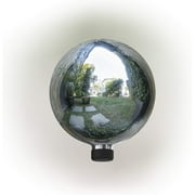 Alpine Corporation GLB292SL Gazing Globe, 10" L x 10" W x 12" H, Silver