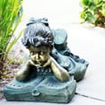 thumbnail image 1 of Alpine Corporation Girl Laying Down Reading Book Statue, 1 of 13