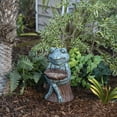 thumbnail image 1 of Alpine Corporation Green Frog Holding a Flower Statue, 15 Inch Tall, 1 of 12
