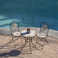 thumbnail image 1 of Alpine Corporation Indoor/Outdoor 3-Piece Mosaic Bistro Set Folding Table and Chairs Patio Seating, Tan, 1 of 13