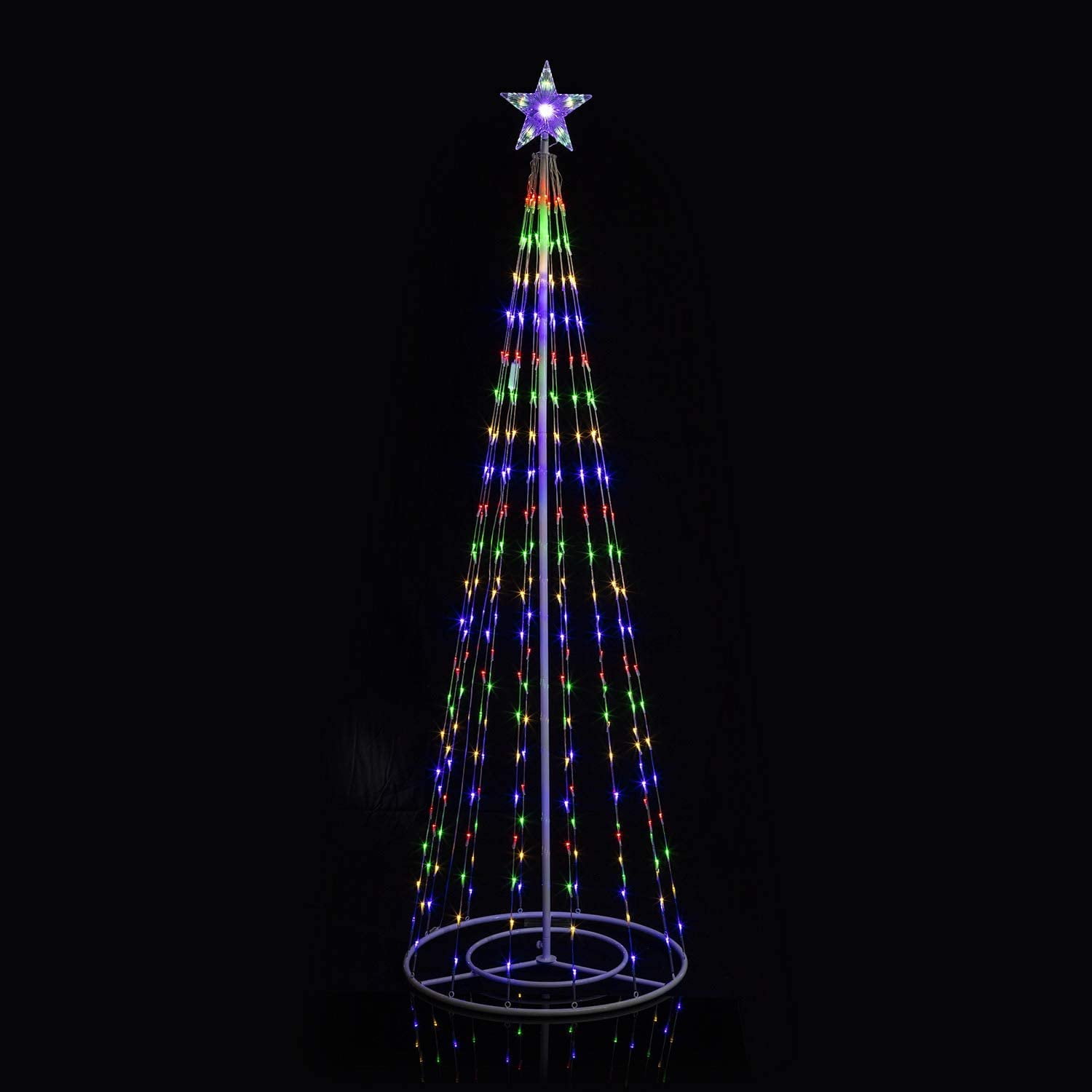 Alpine Corporation LUC138MC Tall Artificial Christmas Tree with Multi