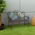 thumbnail image 1 of Alpine Corporation Outdoor Durable Iron Bench - Bronze, 1 of 10