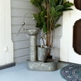thumbnail image 1 of Alpine Corporation Outdoor Rustic Metal Tiering Tin Water Fountain, 34 inch Tall, 1 of 12