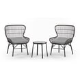 thumbnail image 1 of Alpine Corporation 35"H Outdoor Resin Wicker Conversation Three-Piece Set, 1 of 5