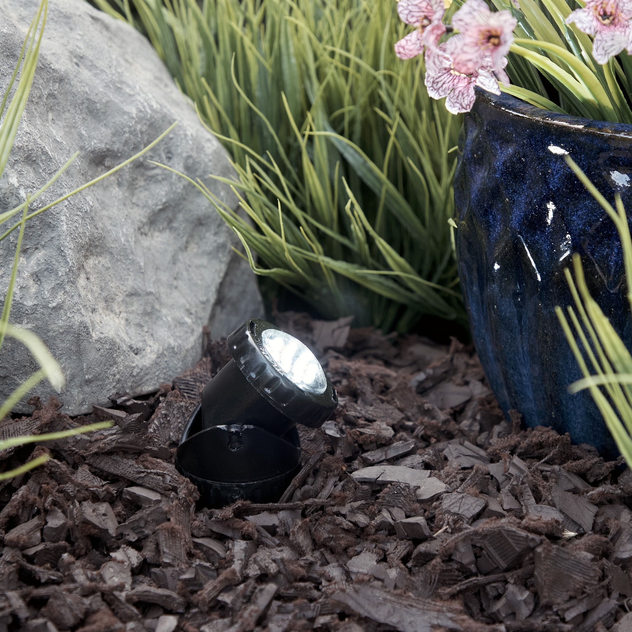 White Submersible LED Landscape Light with Photocell & Transformer