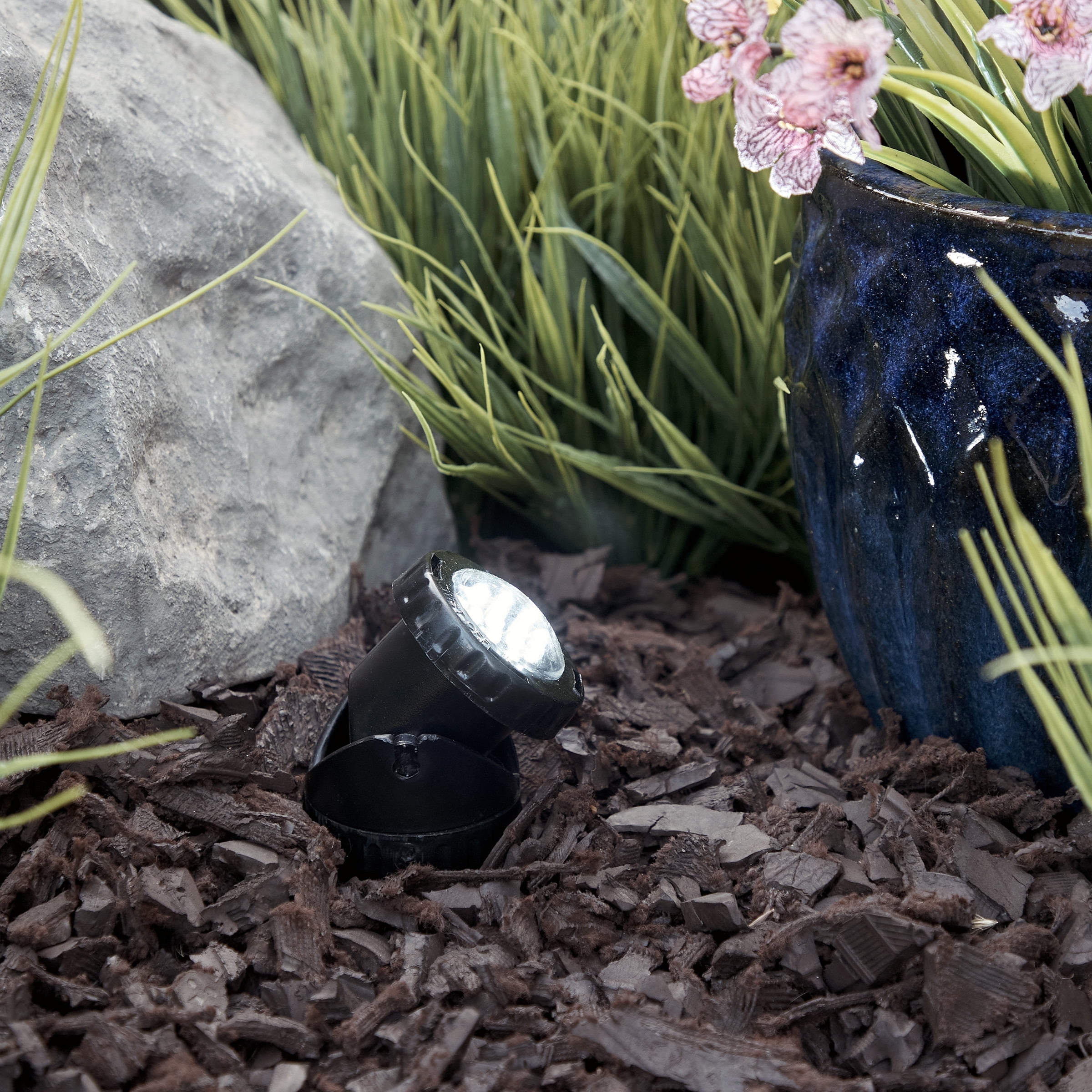 White Submersible LED Landscape Light with Photocell & Transformer