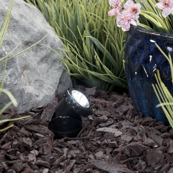 Alpine Corporation Single Pond Lamp with Multicolor LED Lights, Transformer, and Photocell