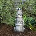 thumbnail image 1 of Alpine Corporation Solar 3-Stack Frogs Statue w/LED Light, 24 tall, 1 of 14