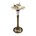 thumbnail image 1 of Alpine Corporation TEC316SLR Solar Birdbath with Birds and LED Light, LED Decor for Patio, Lawn & Garden, 41"H, Gold, 1 of 3