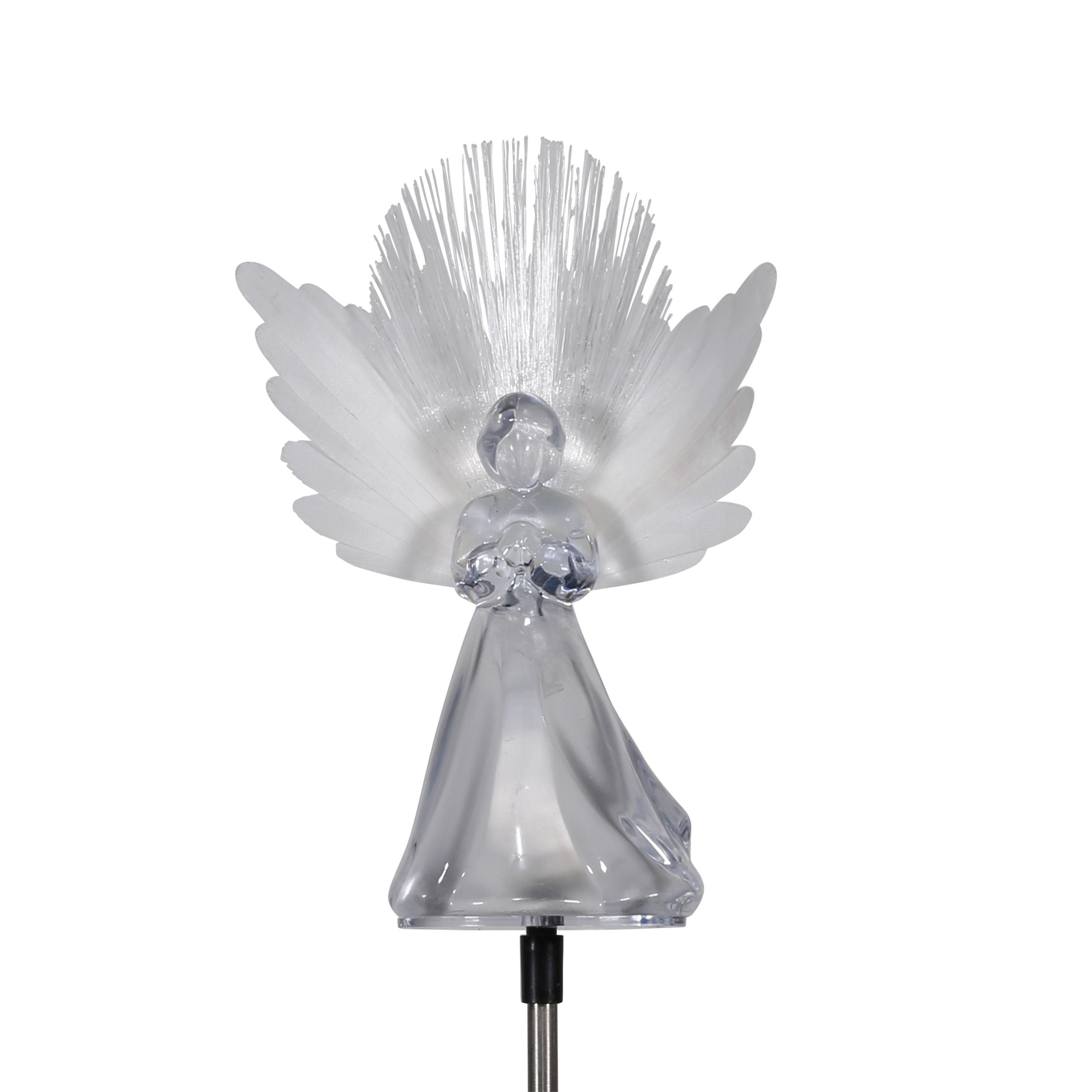 37" White LED Solar Angel Lawn Decoration Set