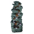 thumbnail image 1 of Alpine Corporation TZL274 LED Lights Polyresin Multi-tiered Cascading Stone Fountain, Gray, 1 of 12