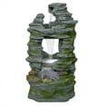 thumbnail image 1 of Alpine Corporation WIN1648 LED Lights Resin Stacked Stone Rainforest Fountain, Gray, 1 of 11