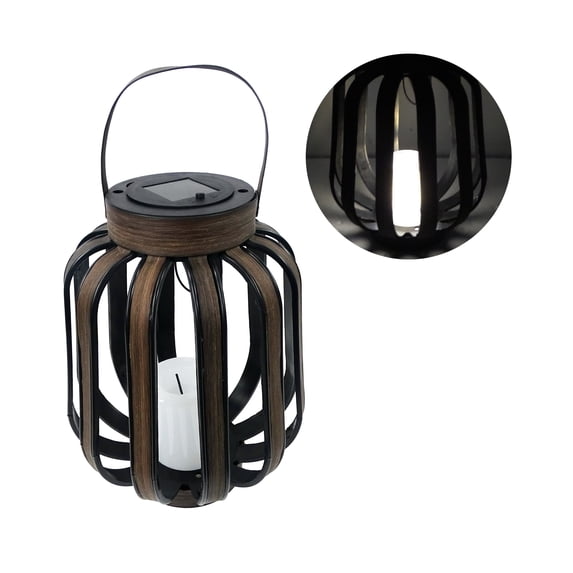 Alpine Corporation White Solar Powered Outdoor Hanging Lanterns, LED Decorative Weather Resistant