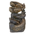thumbnail image 1 of Alpine Corporation ZDQ104 LED Lights Stone Powder and Polyresin Cascading Rock Fountain, Brown, 1 of 12