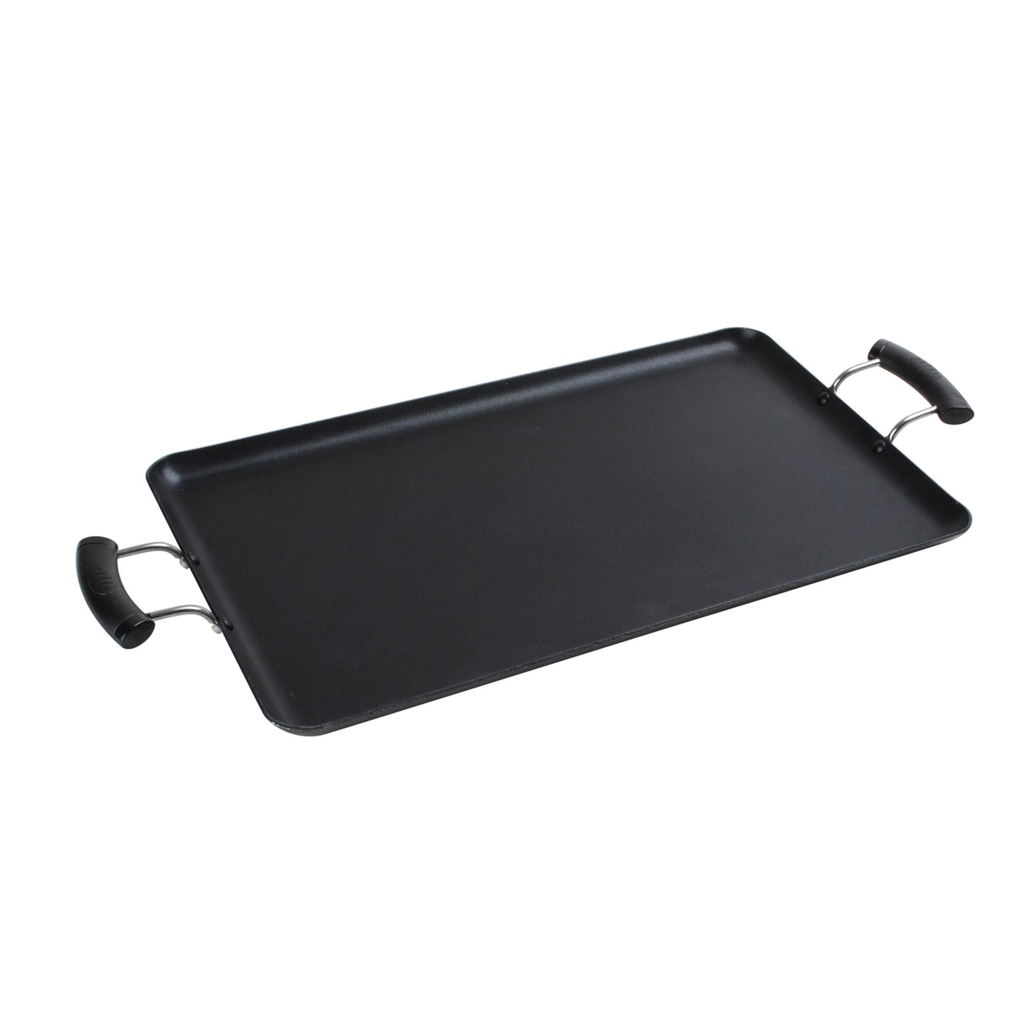 Alpine Cuisine 19" x 11" Black Aluminum Nonstick Griddle Pan