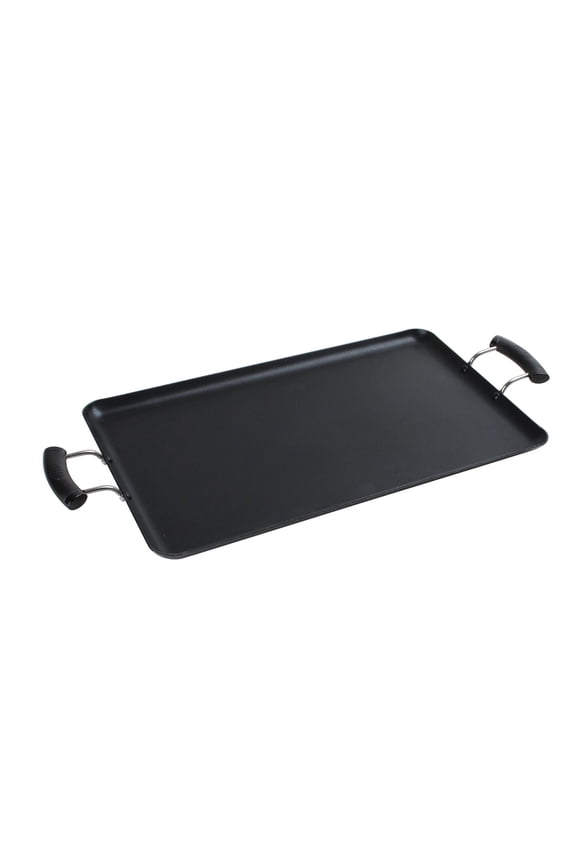 08-1038A 19 by 11 Inch Aluminum Nonstick Cooking Griddle, Gray