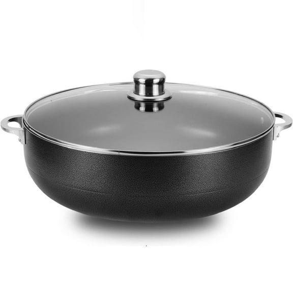 Alpine Cuisine 11qt Nonstick Aluminum Dutch Oven with Reinforced Handles