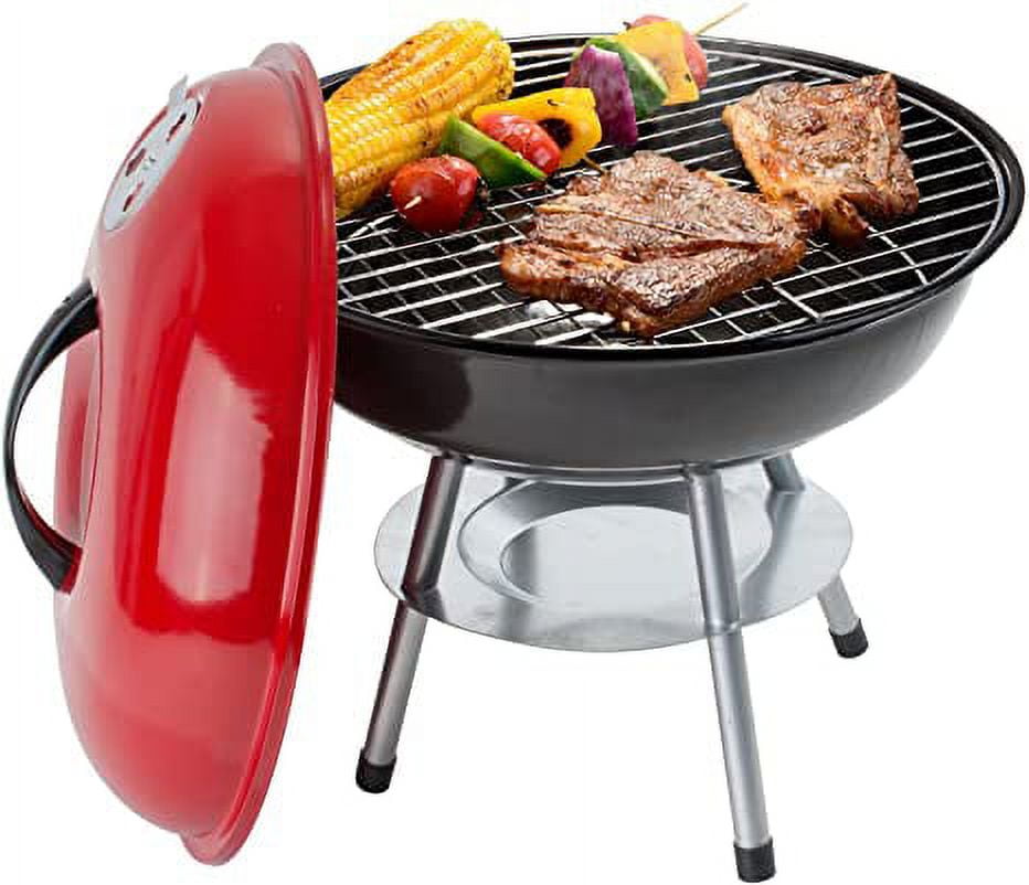Alpine Cuisine 14" Charcoal Round Grill Portable