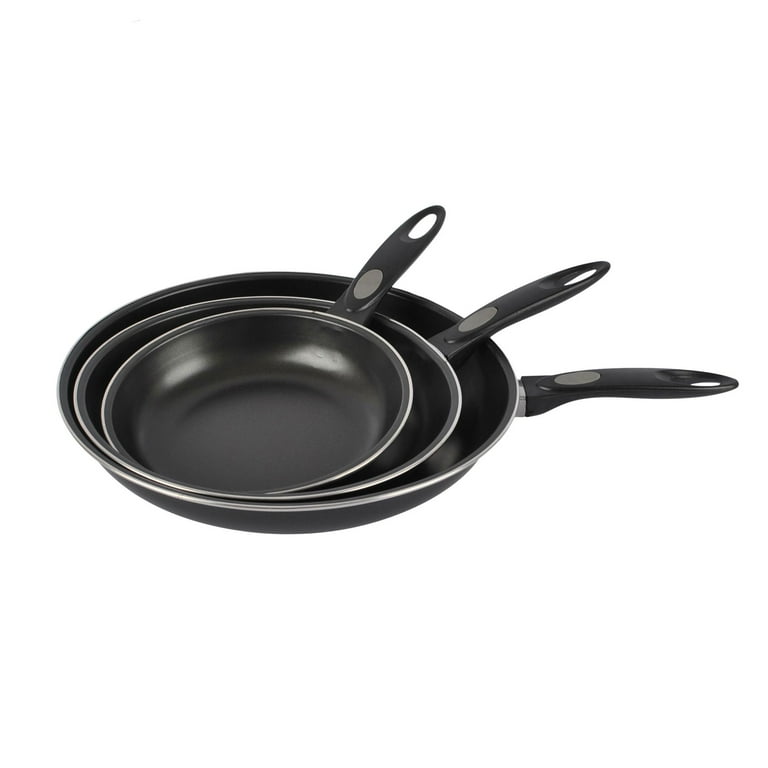 3-Piece Carbon Steel Fry Set | 10, 12 Carbon Steel Frying Pans | 11'' Grill Frying Pan | Made in